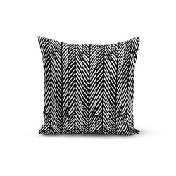 Abstract Lines Black Pillow Cover