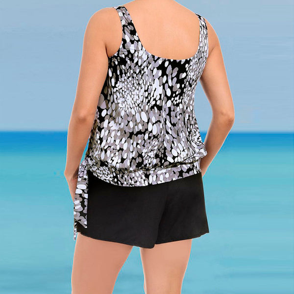 New Plus Size Women Tankini Sets With Boy Shorts