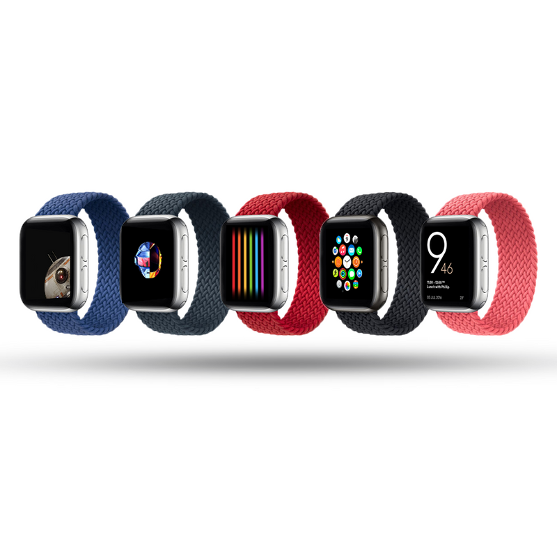 Jenwa's Stretchy Braided Solo Loop Band Compatible With iWatch Series 6/5/4/3/2/1/SE