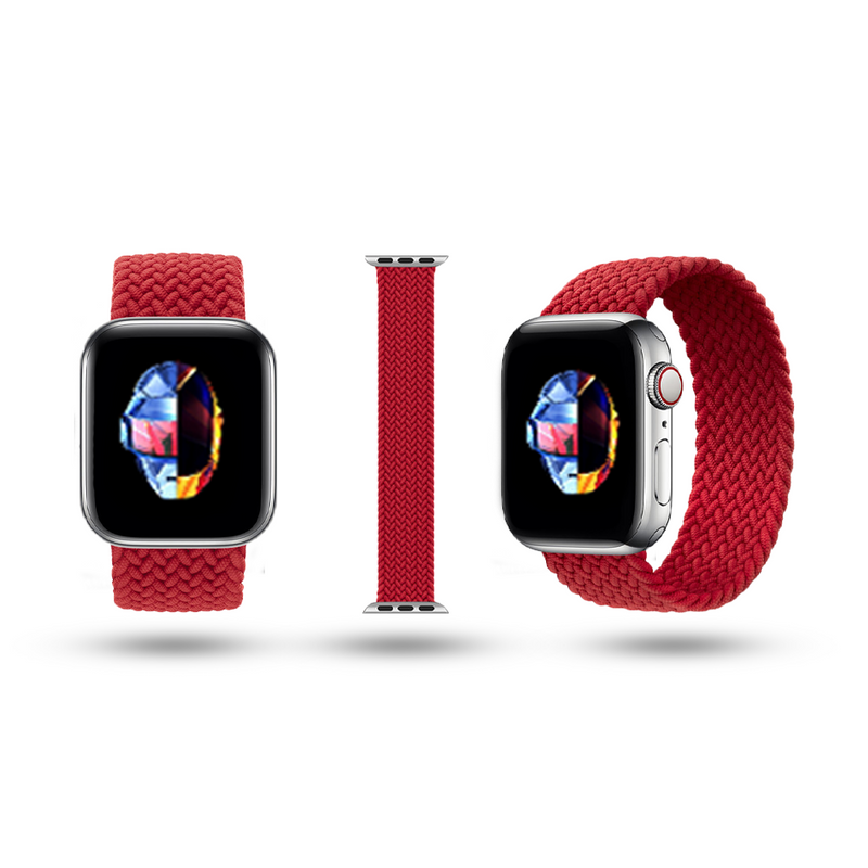 Jenwa's Stretchy Braided Solo Loop Band Compatible With iWatch Series 6/5/4/3/2/1/SE