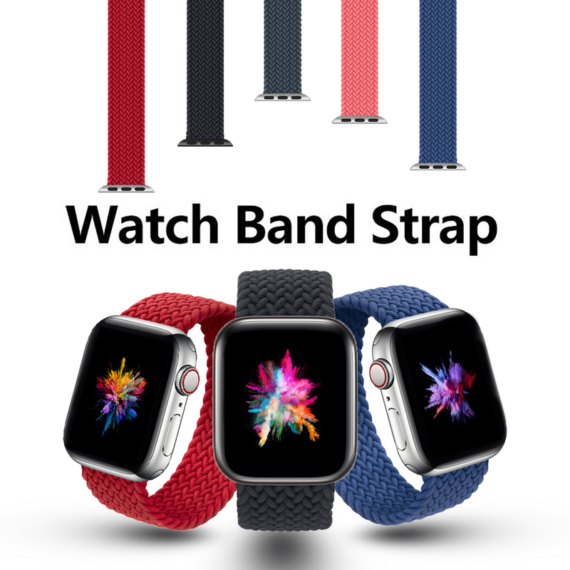 Jenwa's Stretchy Braided Solo Loop Band Compatible With iWatch Series 6/5/4/3/2/1/SE